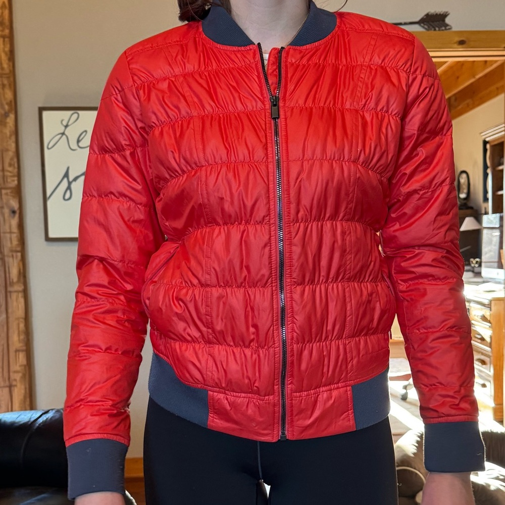 Orange/red Athleta jacket. Medium